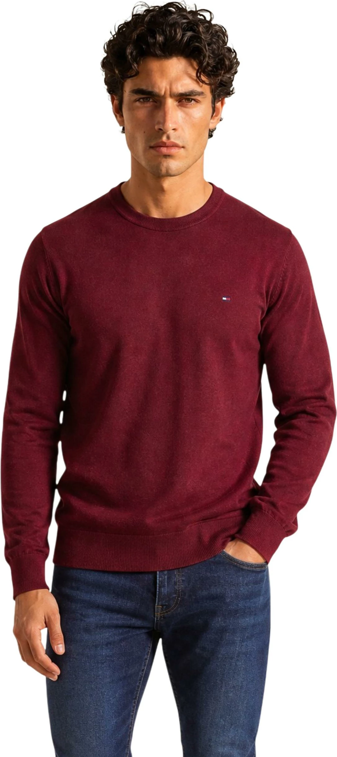 Xhemper për meshkuj Tommy Hilfiger MW0MW28046, bordeaux