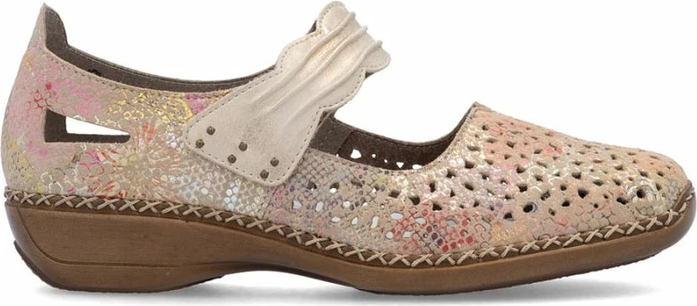 Këpucë lëkure për femra Rieker 41399-92, shumëngjyrëshe