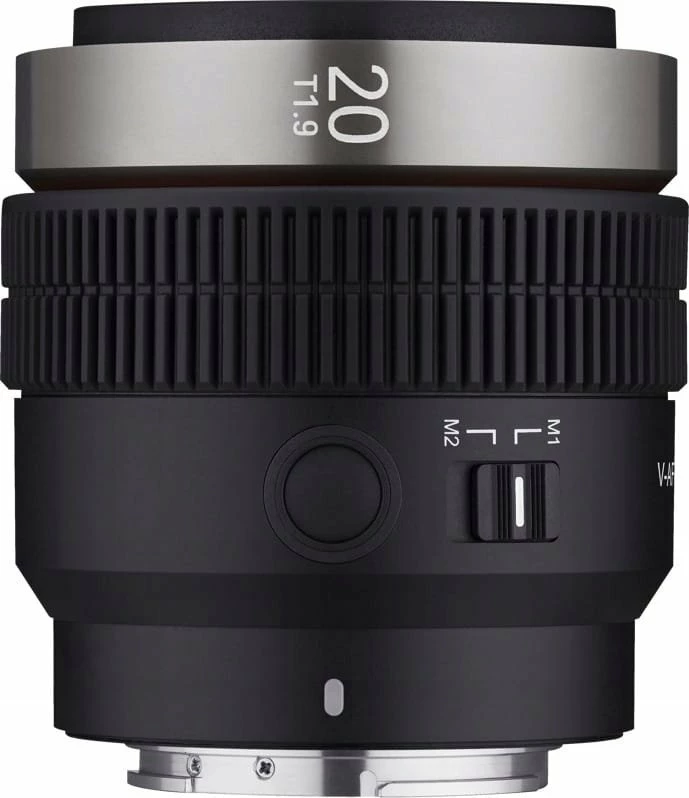 Objektiv Samyang V-AF 20mm F/1.9 (T1.9) për Sony FE, 72mm filter, i zi