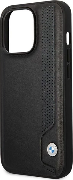 Mbështjellës BMW BMHCP14X22RBDK për iPhone 14 Pro Max 6.7", hardcase lëkurë, e zezë