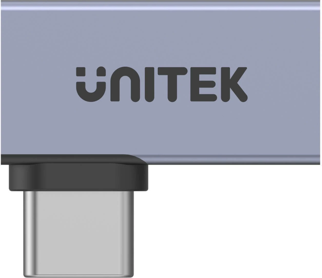 Adapter USB-C Unitek, kątowy, 40Gbps, gri