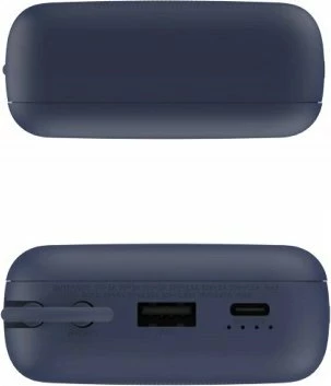 Powerbank Xiaomi PB2030MI 20000mAh 33W me kabllo USB-C të integrume, 3 porta, blu