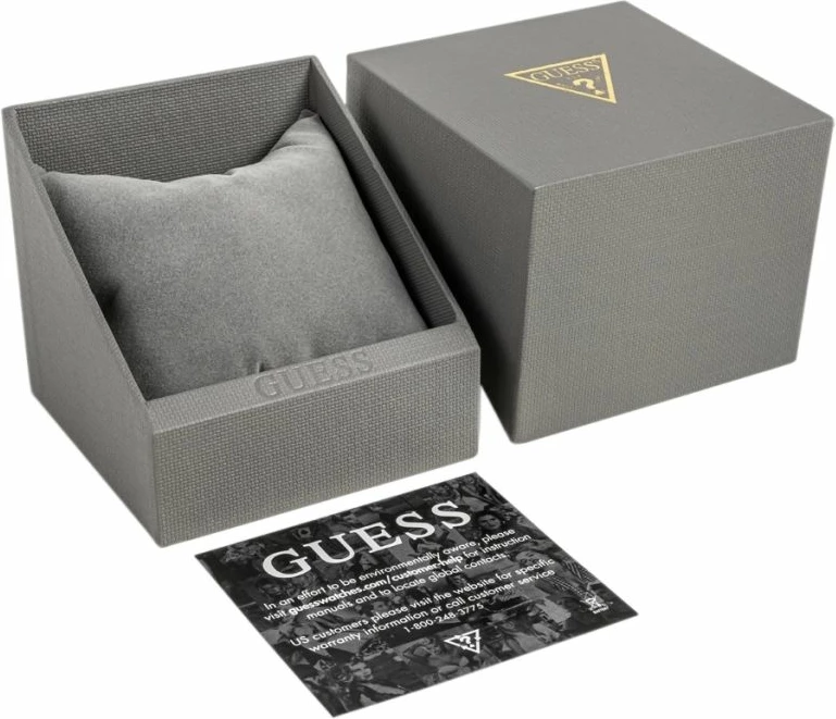 Orë dore për meshkuj Guess Easton GW0965G1, argjendtë