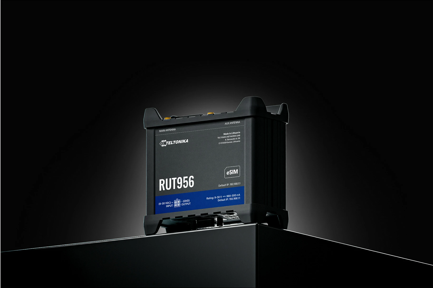Router industrial 4G Teltonika RUT956, Fast Ethernet, Wi‑Fi, GNSS, eSIM, i zi