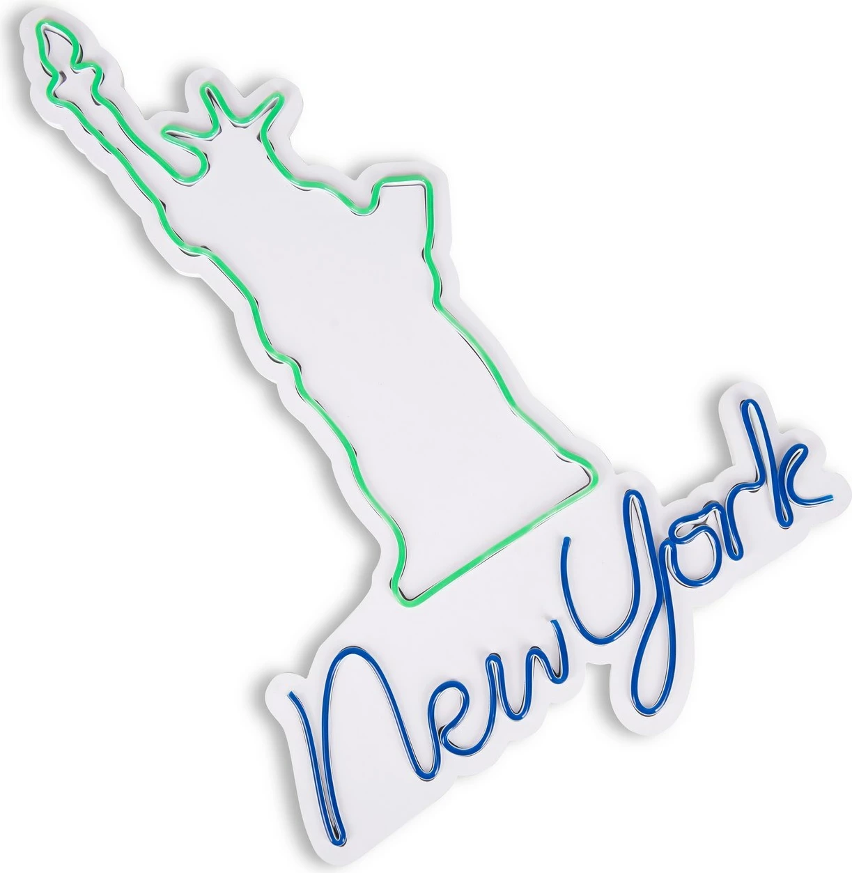 Dritë dekorative LED, plastikë, New York, ngjyrë e gjelbër dhe blu