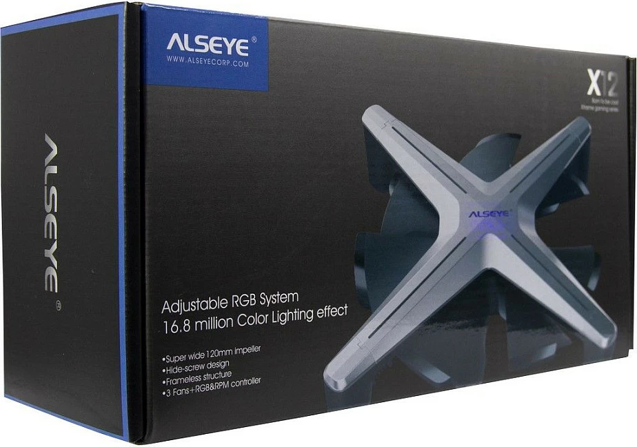 Ventilator kasë Inter-Tech ALSEYE HALO X12 Kit, 120x120x30mm, RGB