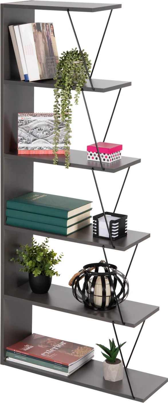 Mini Raft metalik për dokumente dhe libra, 65x22-24x146Hcm, e zezë