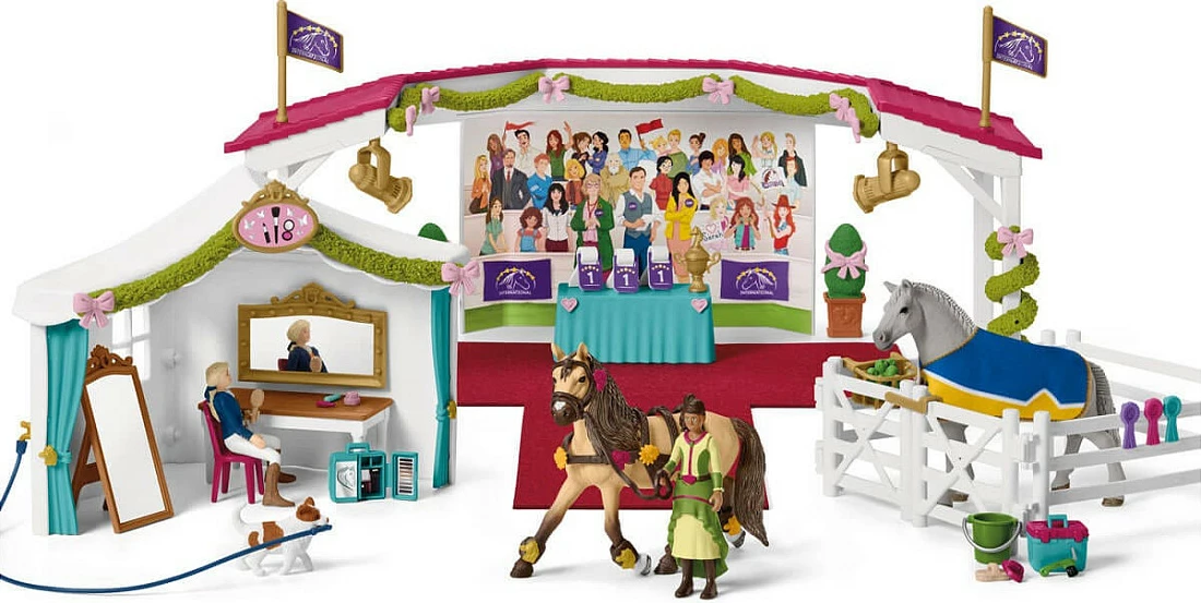 Set lodrash Schleich Horse Club Große Pferdeshow, 116 pjesë