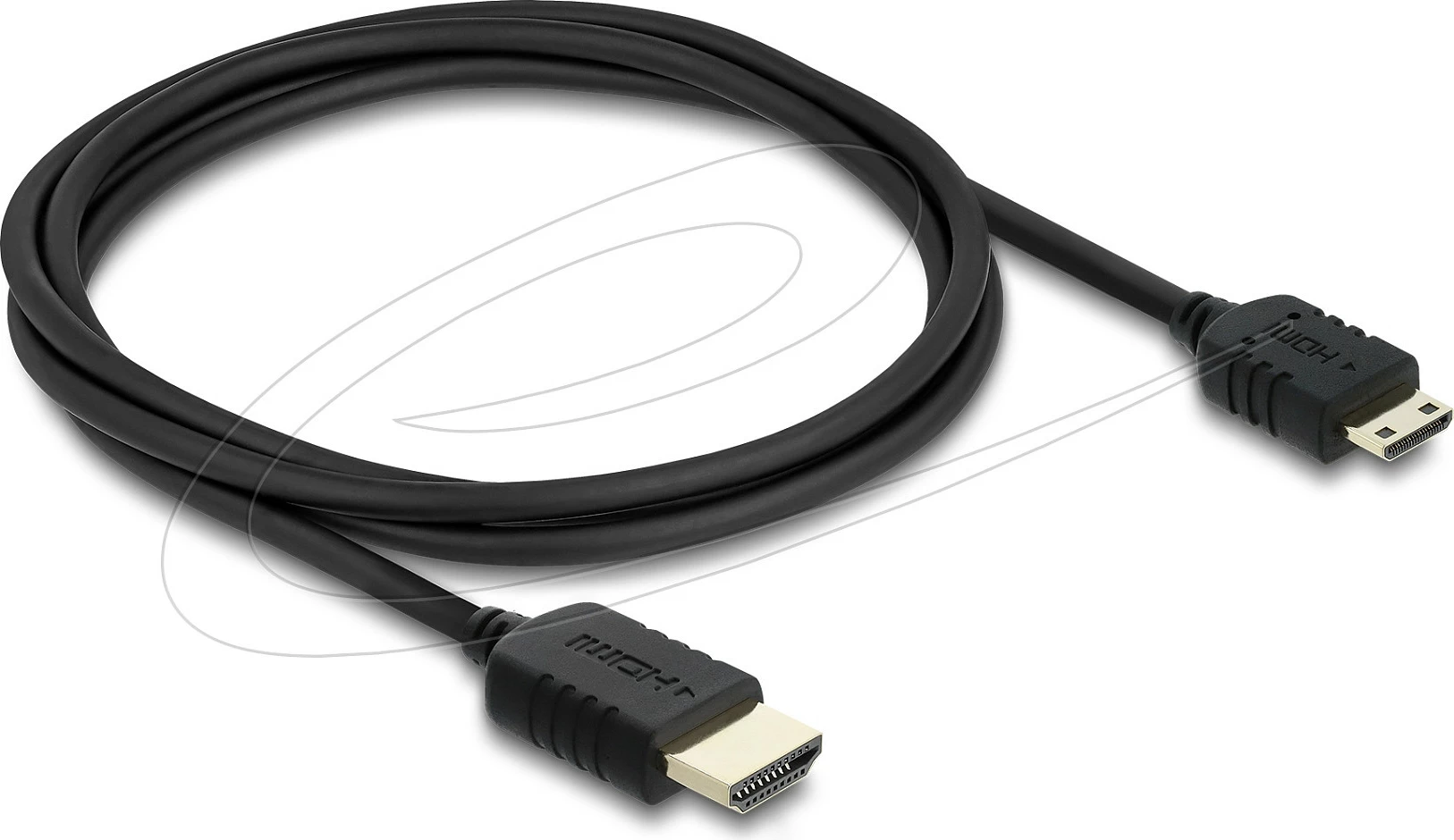 Kabllo HDMI DeLOCK 81684, 1 m, HDMI-A në Mini HDMI-C, 8K 60Hz, 48 Gbit/s, eARC, e zezë