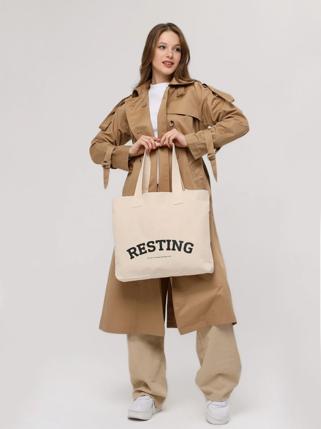 Çantë tote Zoozie Bags, krem, 2068