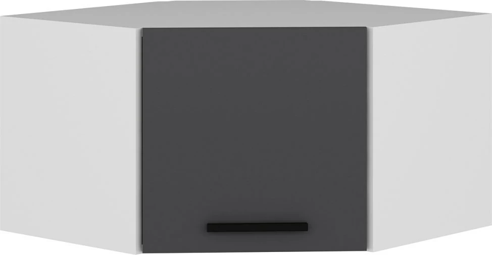 Dollap këndor për mur, Skye Decor, i bardhë dhe antracit