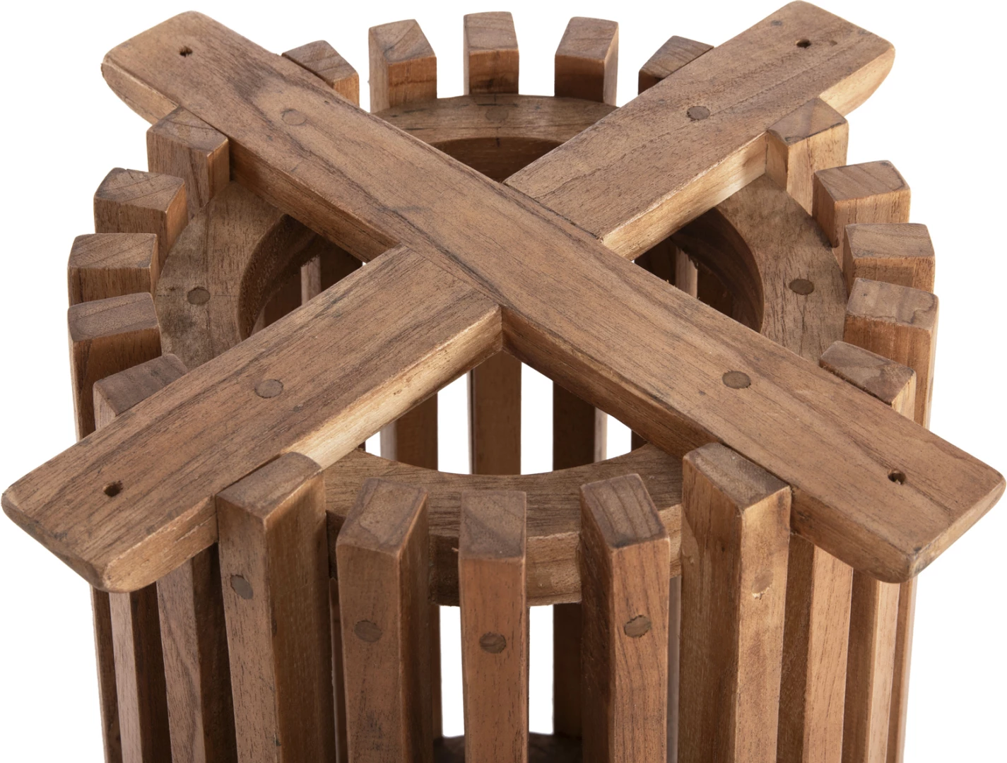 Bazë për bar, lartësi mesatare, rrumbullake, FRANTZ FH1, dru MINDI, ngjyrë natyrale, Φ40x90Hcm