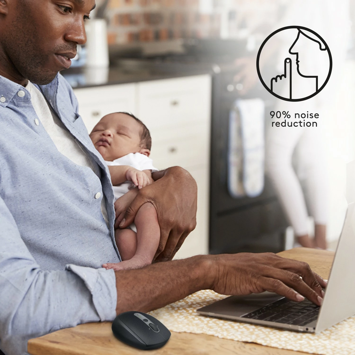 Maus Logitech M590 Multi-Device Silent, wireless, Bluetooth, 1000 DPI, graphite