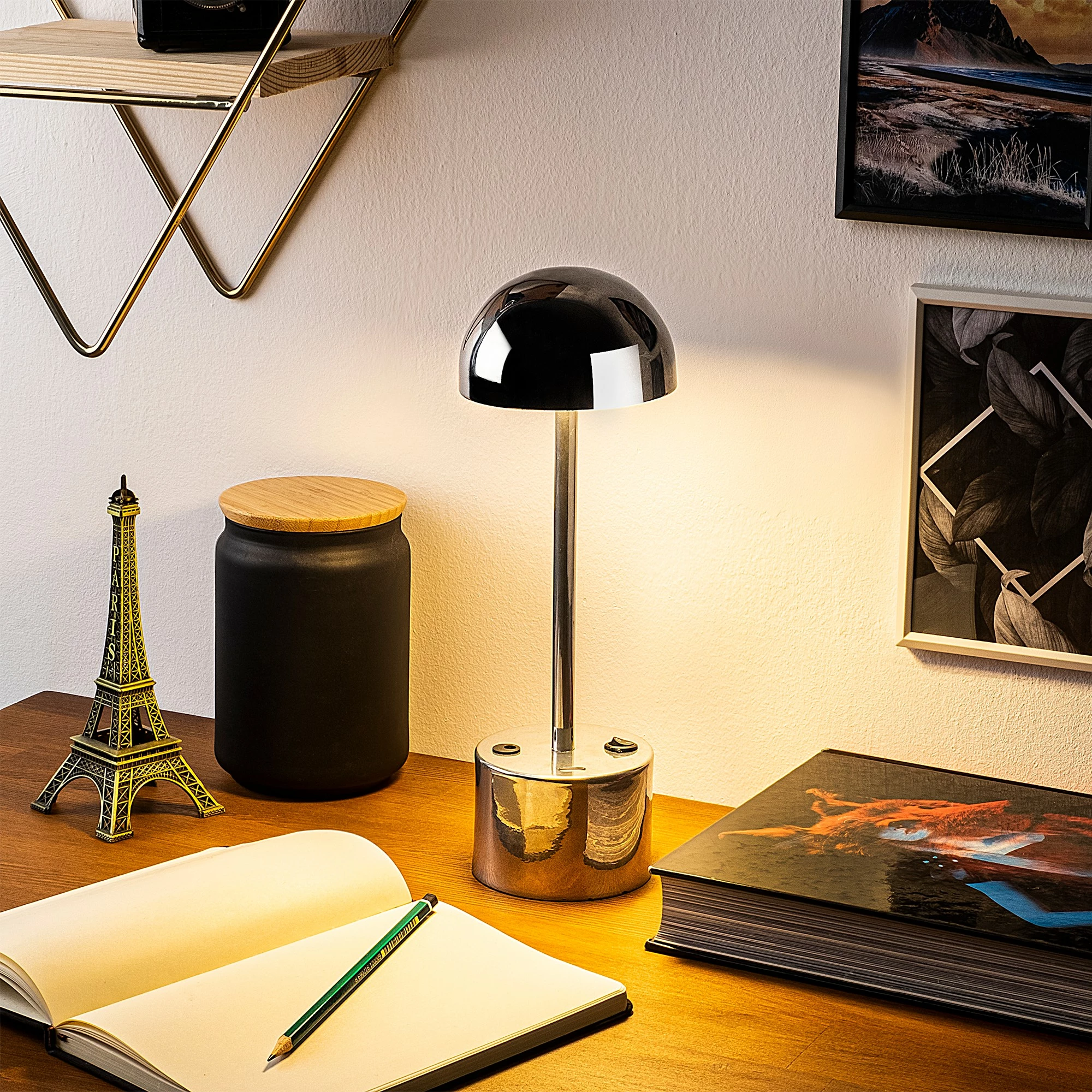 Llambë tavoline Opviq, Sept - 13374, krom