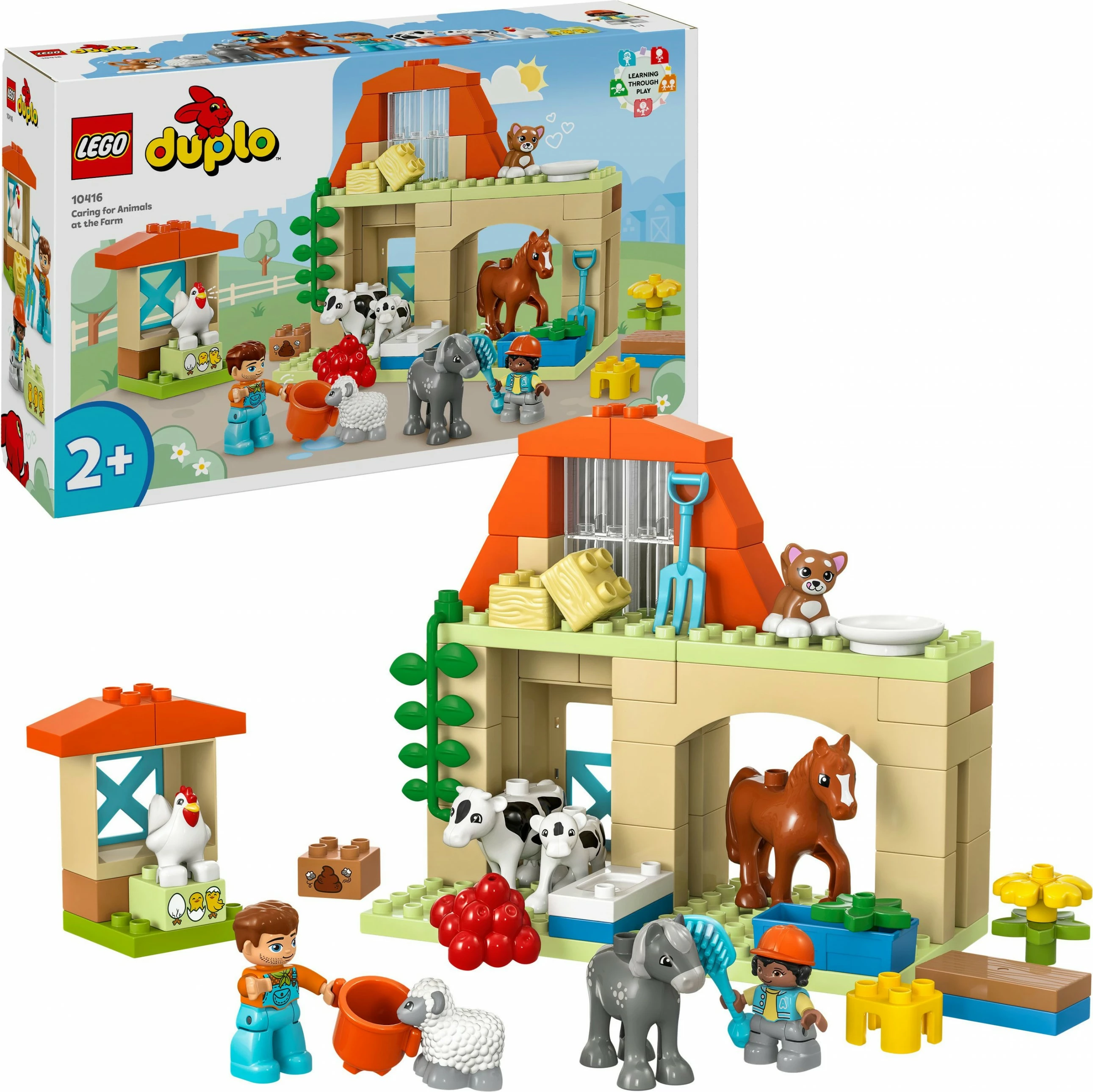 Set ndërtimi LEGO DUPLO 10416, kujdesi për kafshët në fermë, shumëngjyrësh