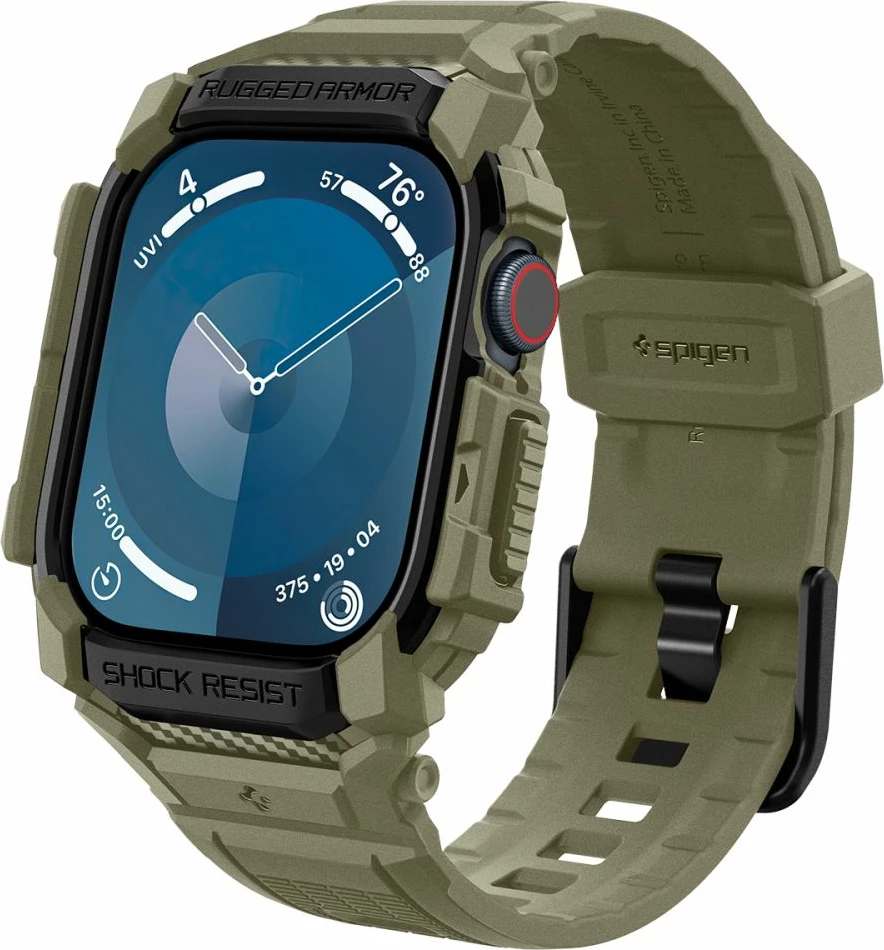 Rrip Spigen Rugged Armor Pro për Apple Watch 10, 46MM, i gjelbër