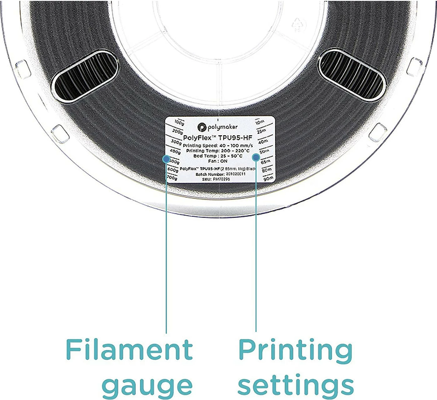 Filament 3D Polymaker PolyFlex TPU95-HF, 1.75mm, 1kg, i zi