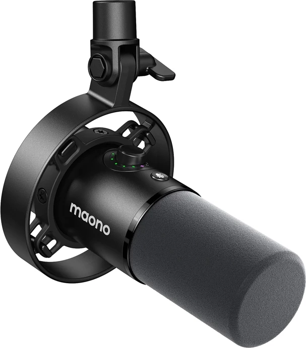Mikrofon dinamik, Maono PD300X, USB-C & XLR, 192kHz/24bit, kardioid, monitorim 0‑vonese, i zi