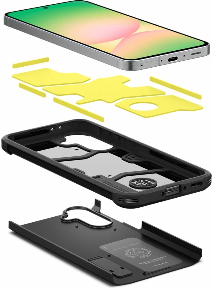 Mbështjellës Spigen Tough Armor për Samsung Galaxy A56 5G, mbrojtje MIL-STD, dy-pjesësh, matte, 1 copë, i zi