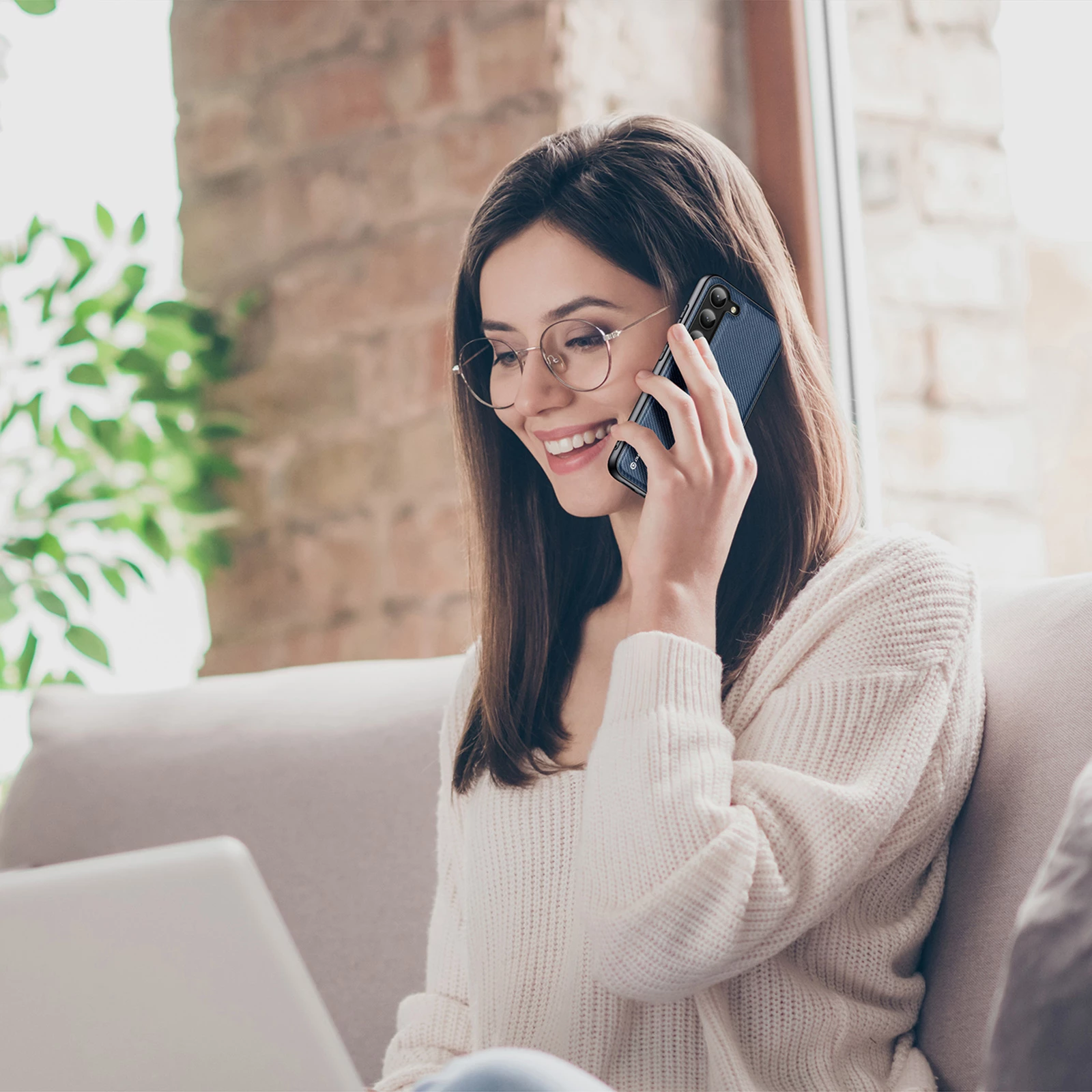 Mbështjellës Dux Ducis Fino për Samsung Galaxy S23+, kaltër