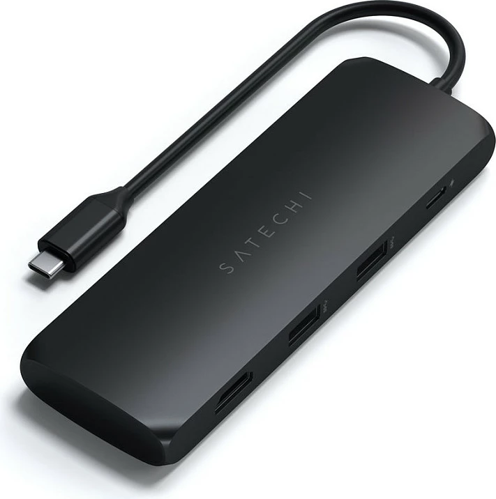 Adapter USB-C multiport Satechi ST-UCHSEK me kasë SSD, i zi