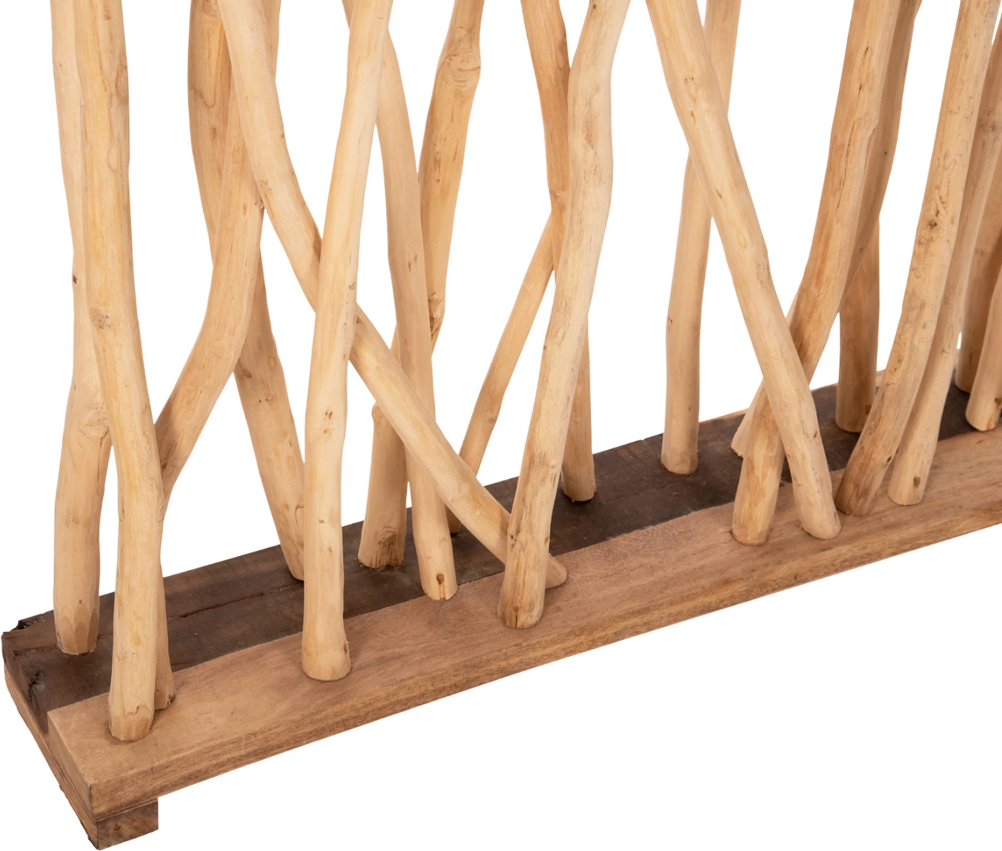 Ndarës dhome, degë teak të ngurta, ngjyrë natyrale, FH9521, 120x20x180H cm