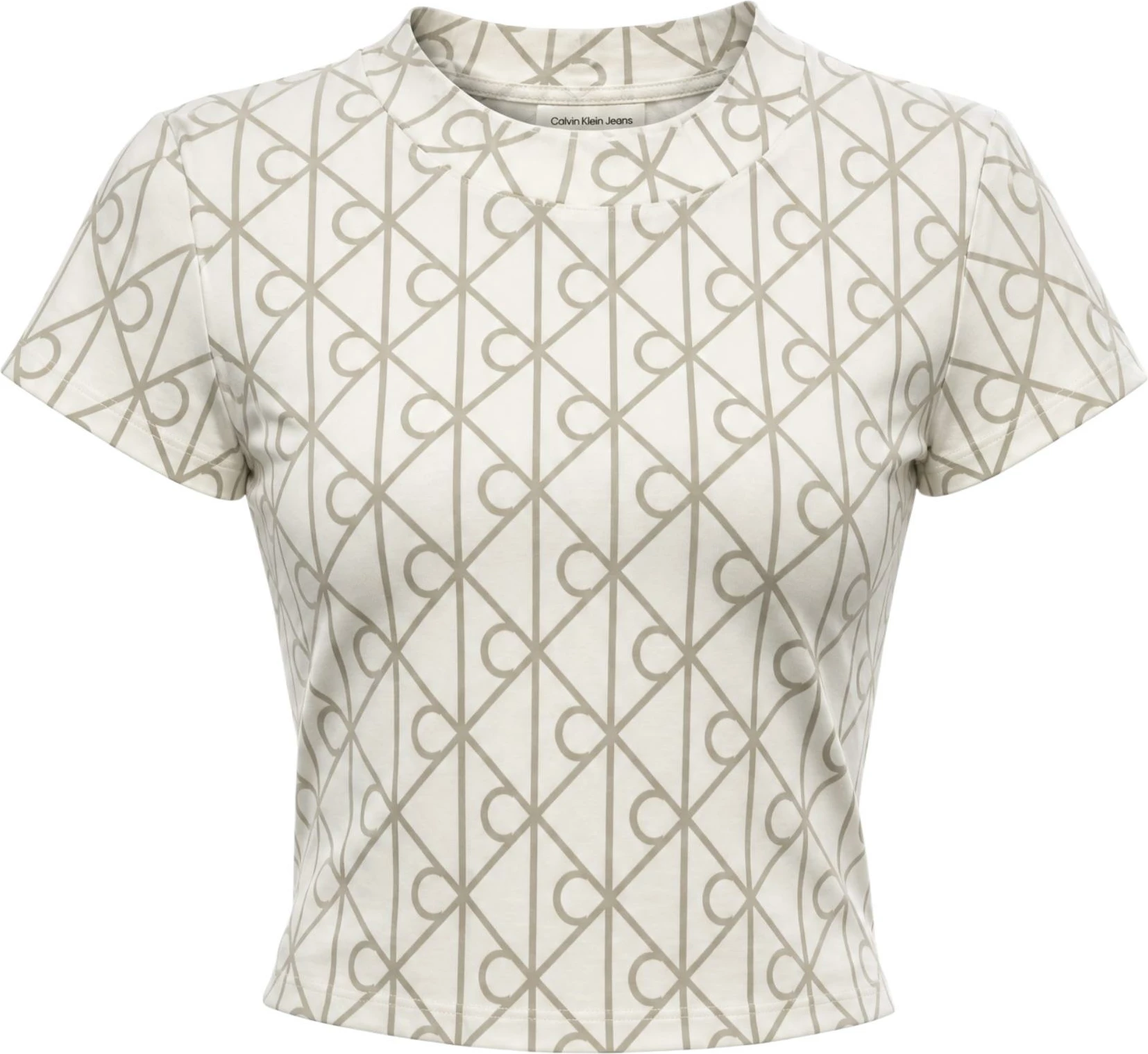 Maicë crop për femra Calvin Klein Jeans LV047G830G, krem [Madhësia: M]
