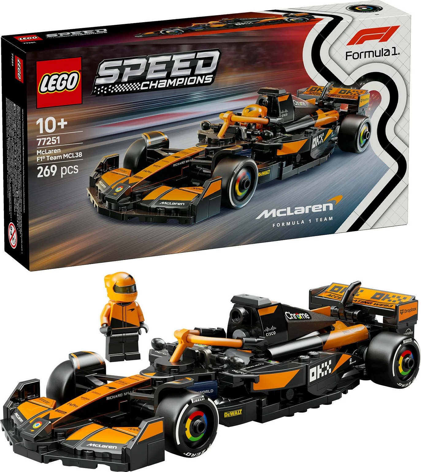 Set ndërtimi LEGO McLaren F1® Team MCL38, 269 pjesë, shumëngjyrësh