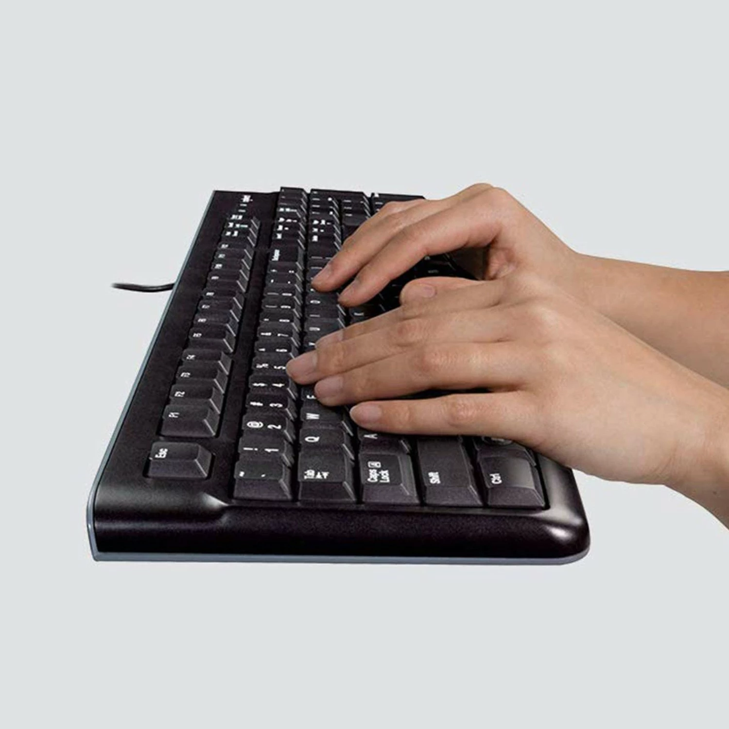Tastierë Logitech K120, full-size, me kabllo, USB, AZERTY, e zezë