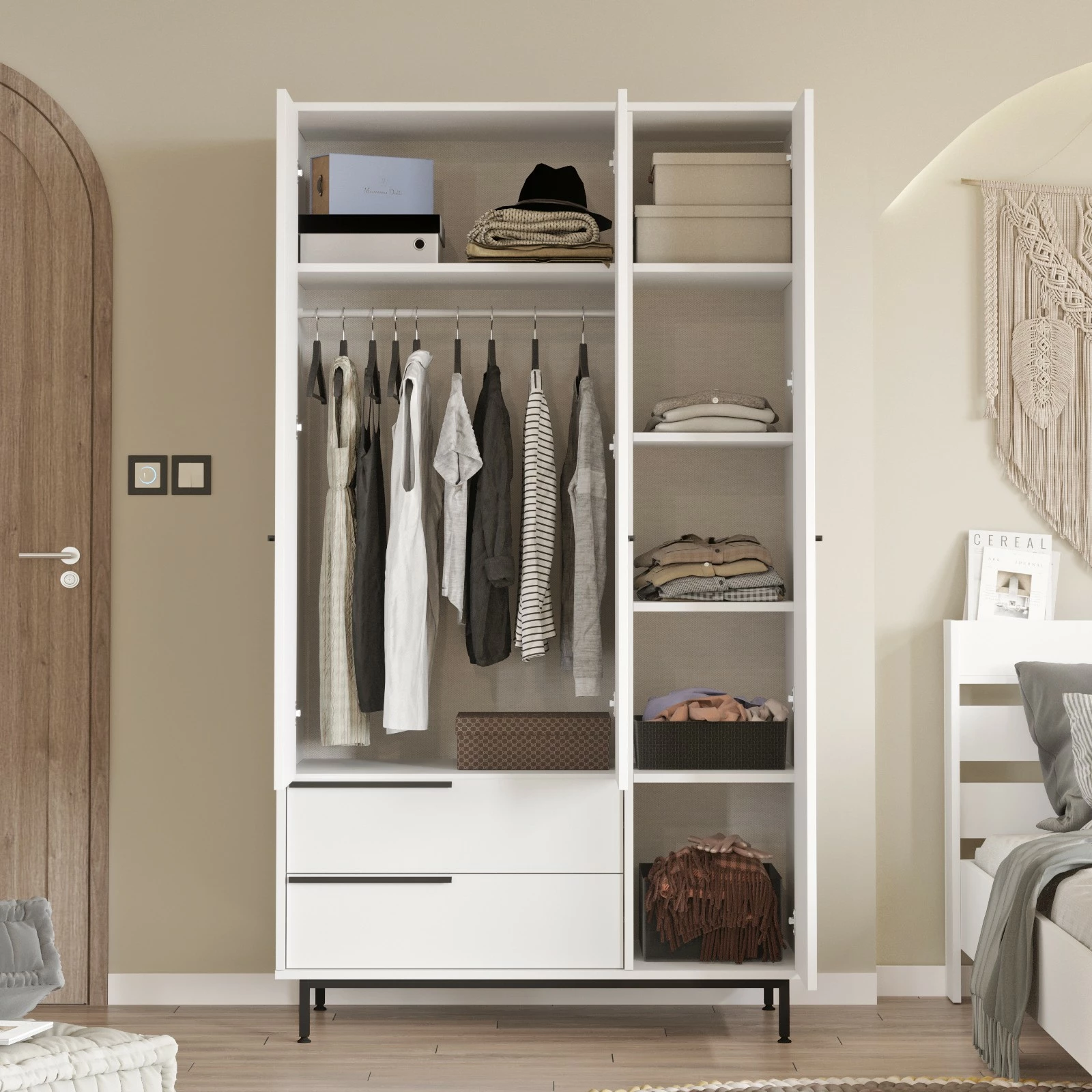 Set dhome rinore Skye Decor, ON24-W, ngjyrë e bardhë