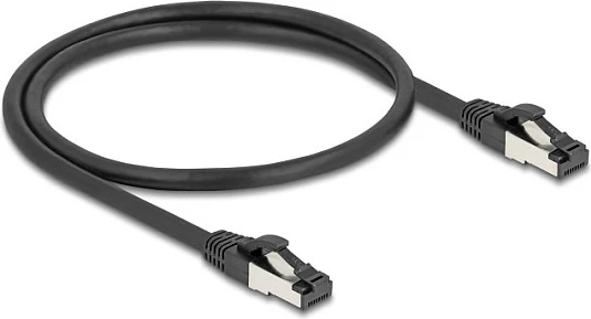 Kabllo rrjeti DeLOCK 80570 Cat8.1, RJ45-RJ45, 0.5m, S/FTP, 40Gbps, e zezë