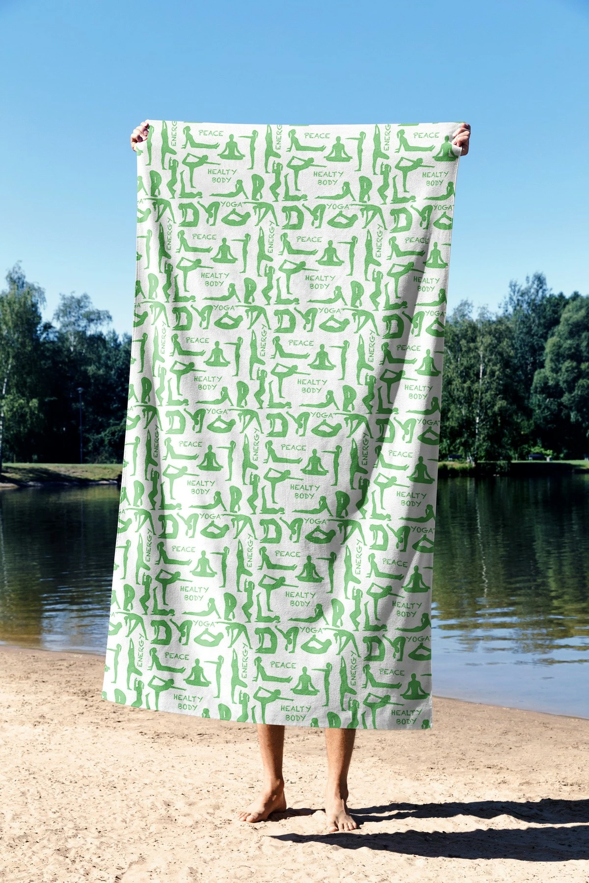 Peshqir plazhi Mijolnir, Yoga Harmony 70, shumëngjyrësh, 70x130 cm