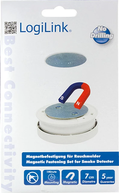Set montimi magnetik për detektor tymi LogiLink SC0005, argjend
