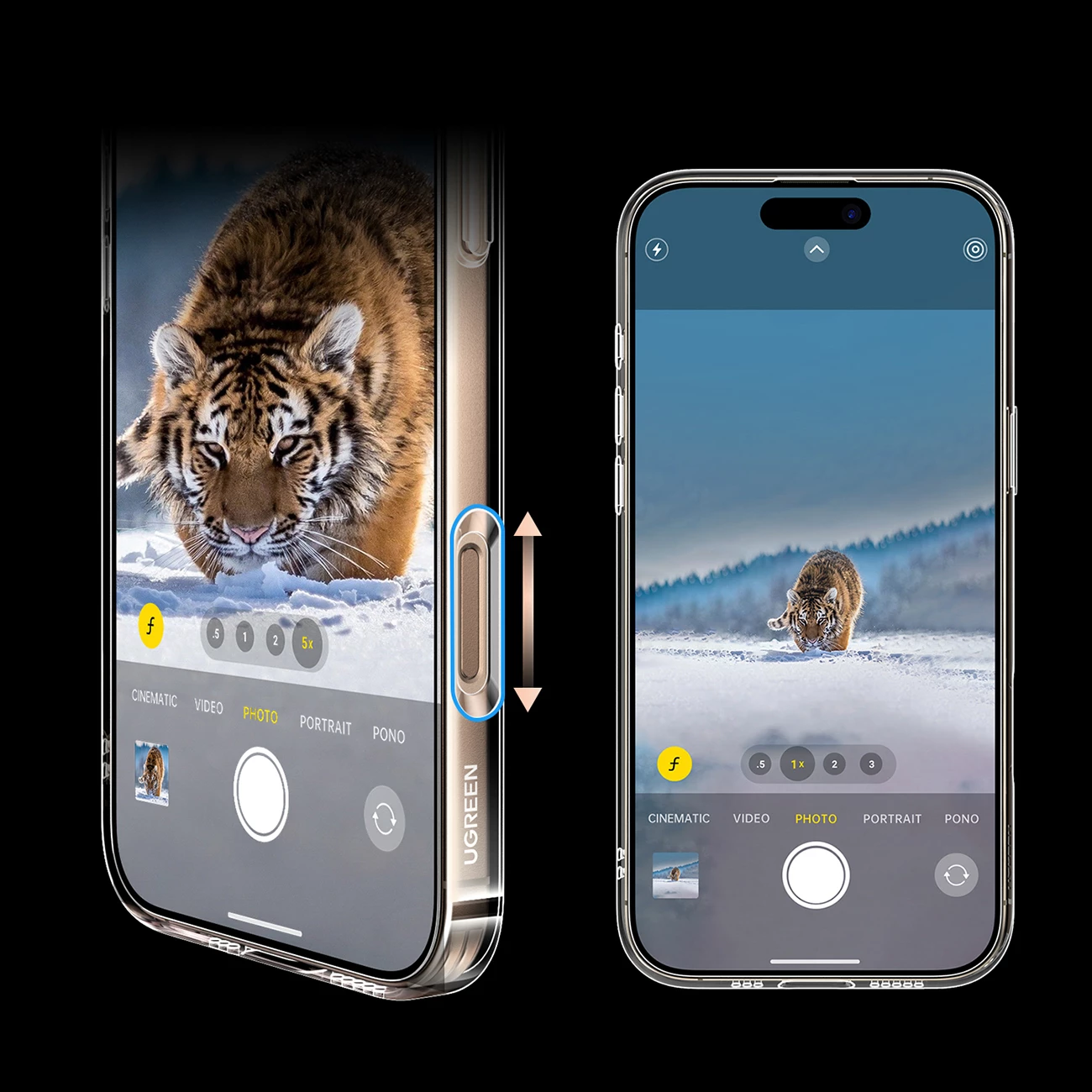 Mbështjellës Ugreen Classy Clear Magnetic për iPhone 16 Pro, MagSafe, Transparent