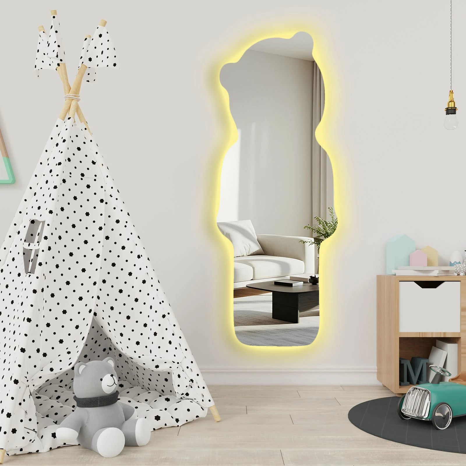 Pasqyrë me ndriçim LED, shumëngjyrëshe, Skye Decor, 52x135cm, 52135Ledayna-009