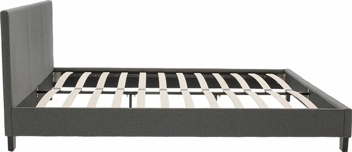 Krevat dopio Nevil, ngjyrë gri e errët, 150x200cm