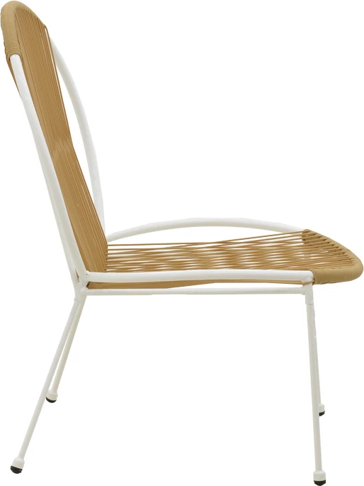 Karrige Dapper metalike e bardhë-pe natyrale 64.5x74.5x76cm