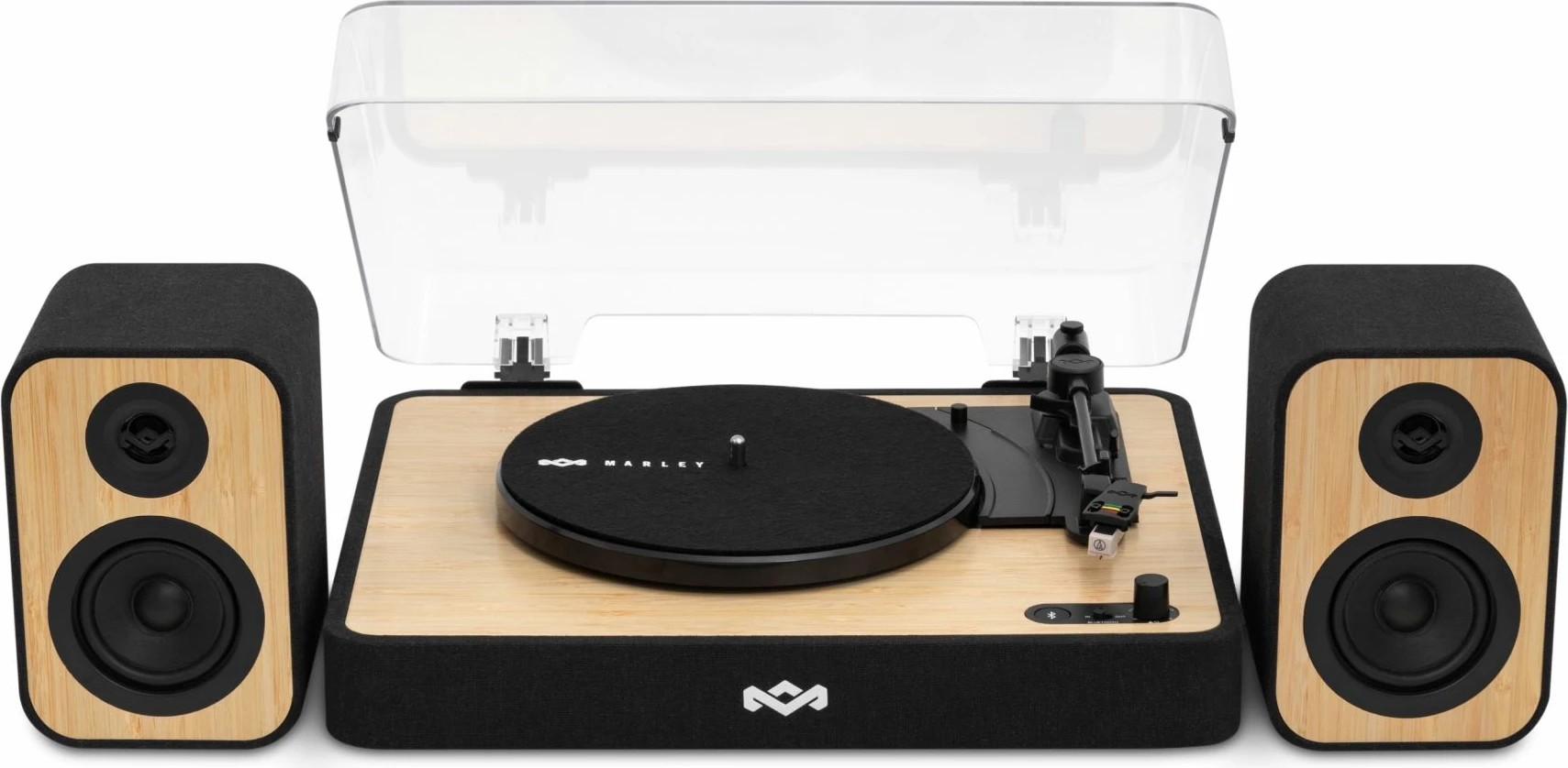 Gramofon Bluetooth House Of Marley Revolution BT me altoparlantë (set 2 copë), i zi