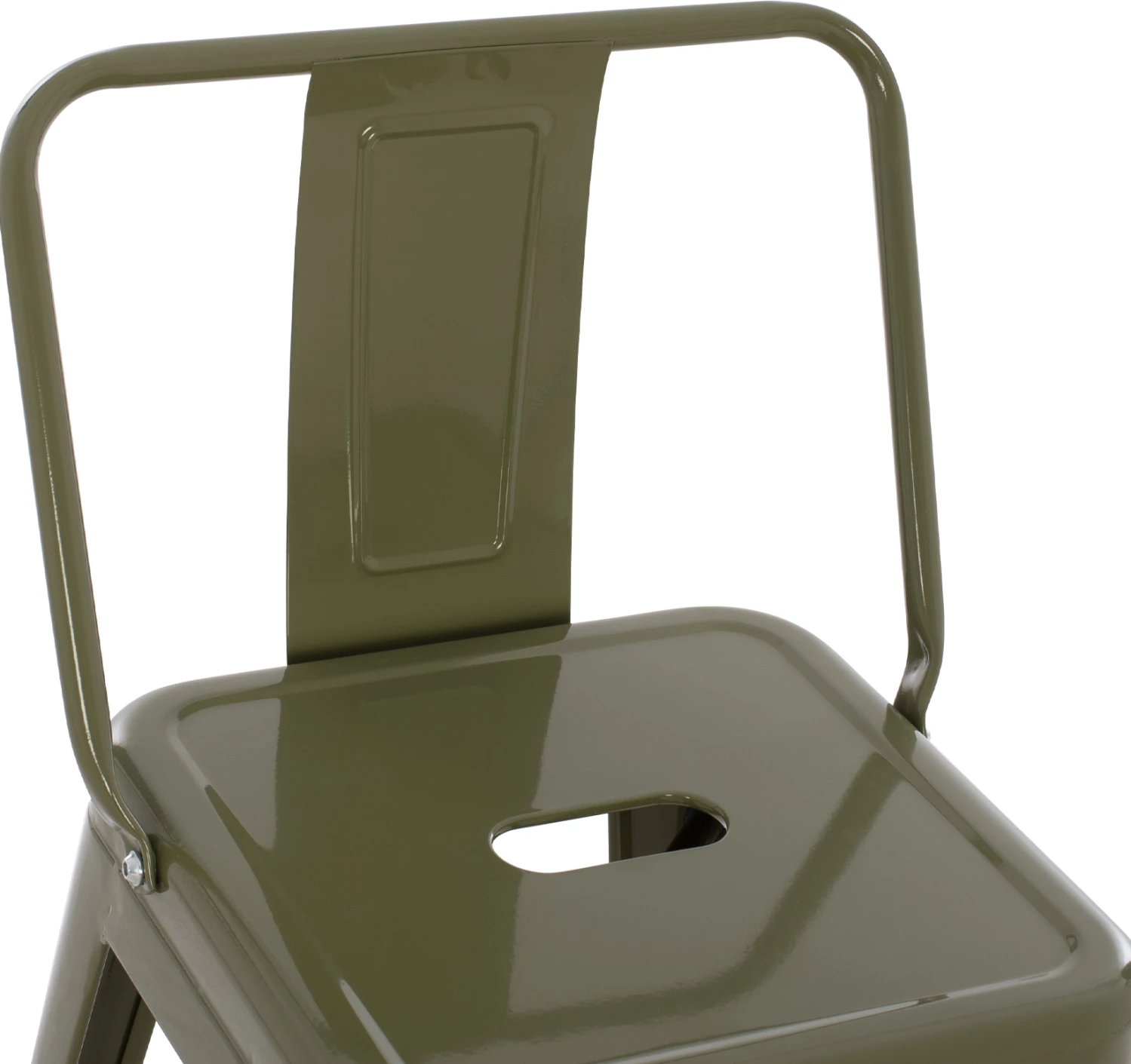 Karrige për bar, mesatare, metalike, ngjyrë ulliri e errët, FH8574.03, 42x42x98 cm