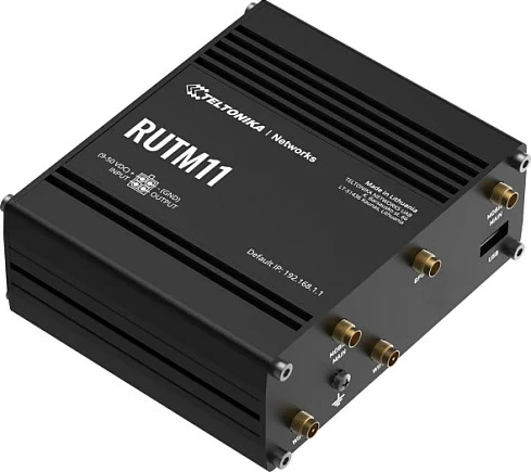 Router industrial Teltonika RUTM11, 4G LTE Cat6, 4x Gigabit, Dual SIM, Wi‑Fi 5, i zi