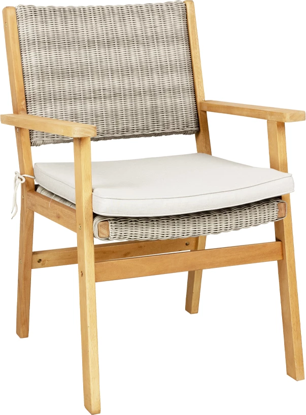 Karrige Capri, ngjyrë e bardhë-gri, 64.2x60x88.5 cm