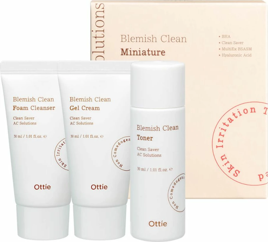 Set për kujdesin e lëkurës Ottie Blemish Clean për femra 3x30ml