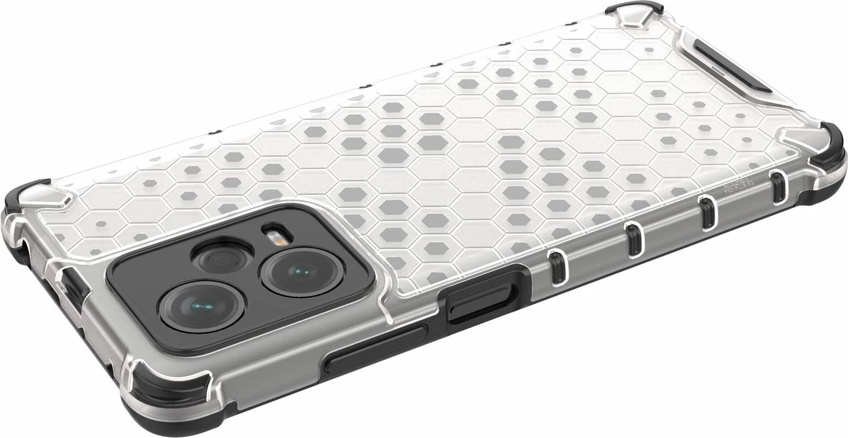 Mbështjellës Hurtel Honeycomb për Xiaomi Redmi Note 12 Pro+, i zi