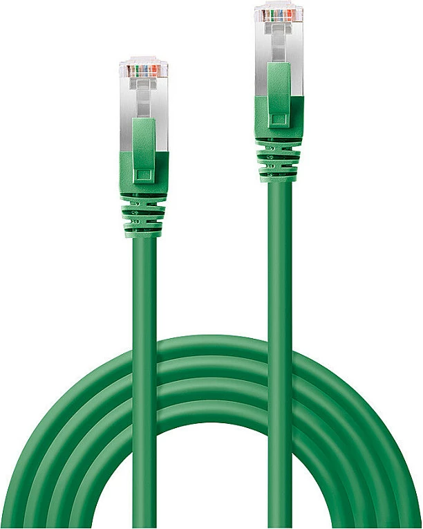 Patch kabëll Ethernet LINDY Cat6A S/FTP LSZH 0.3m, i gjelbër