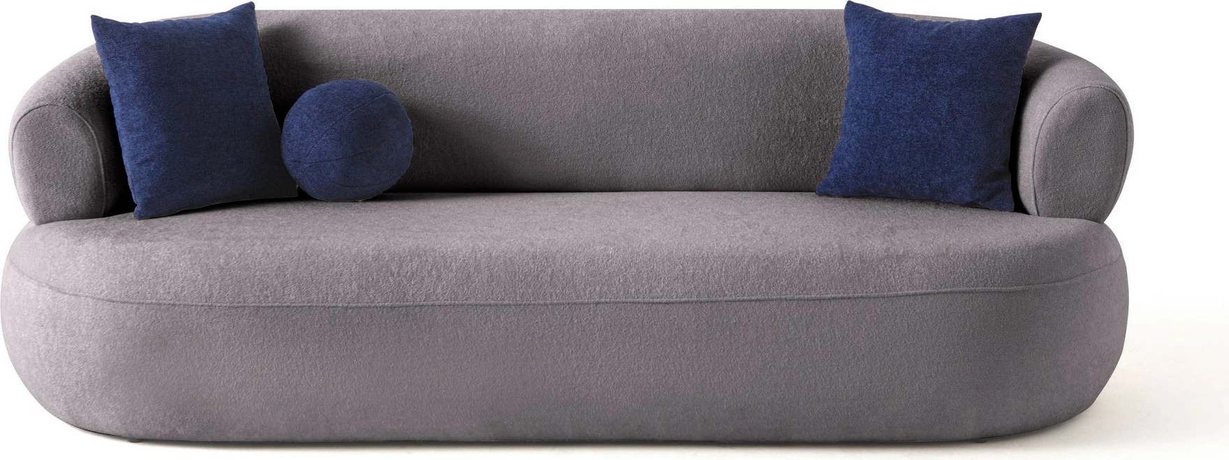 Divan treshe Atelier del Sofa, Roma, ngjyrë gri e errët