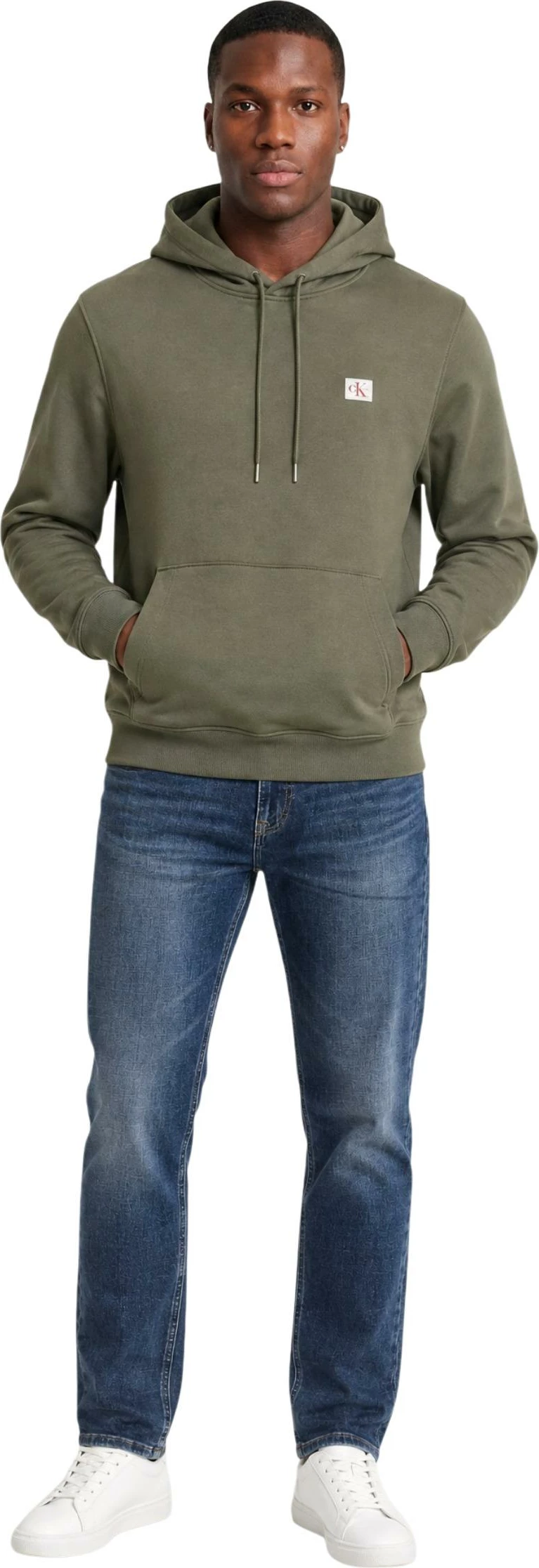 Duks me kapuç Calvin Klein Jeans LV04RG269G për meshkuj, jeshile ulliri [Madhësia: M]