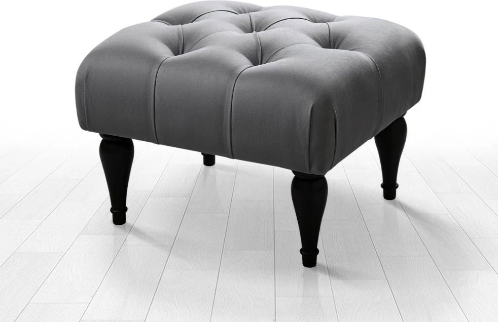 Puf Atelier del Sofa, dizajn bohem, ngjyrë gri, floral