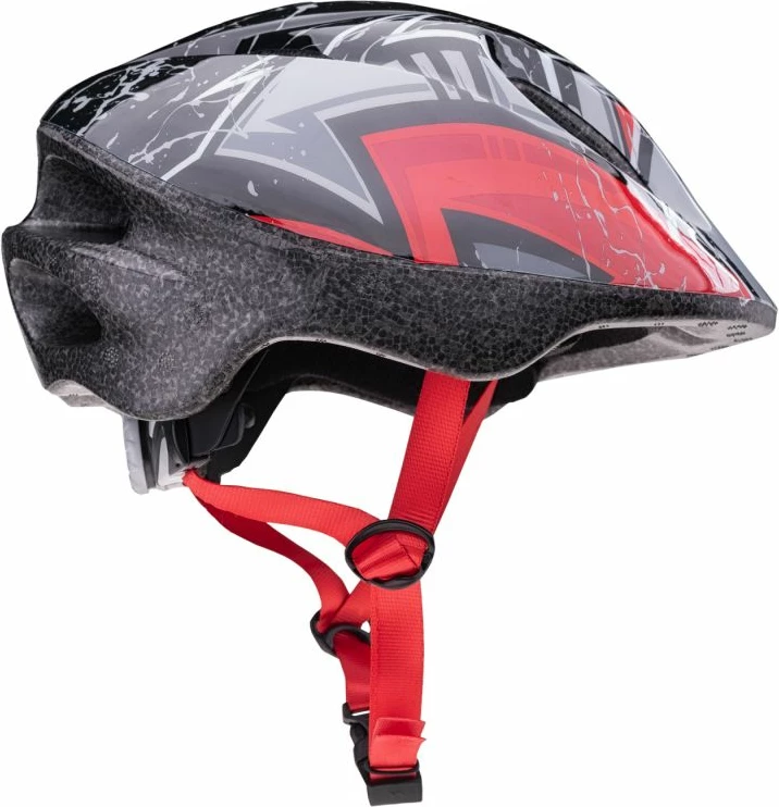 Helmetë biçiklete për fëmijë Coolslide, e zezë e kuqe