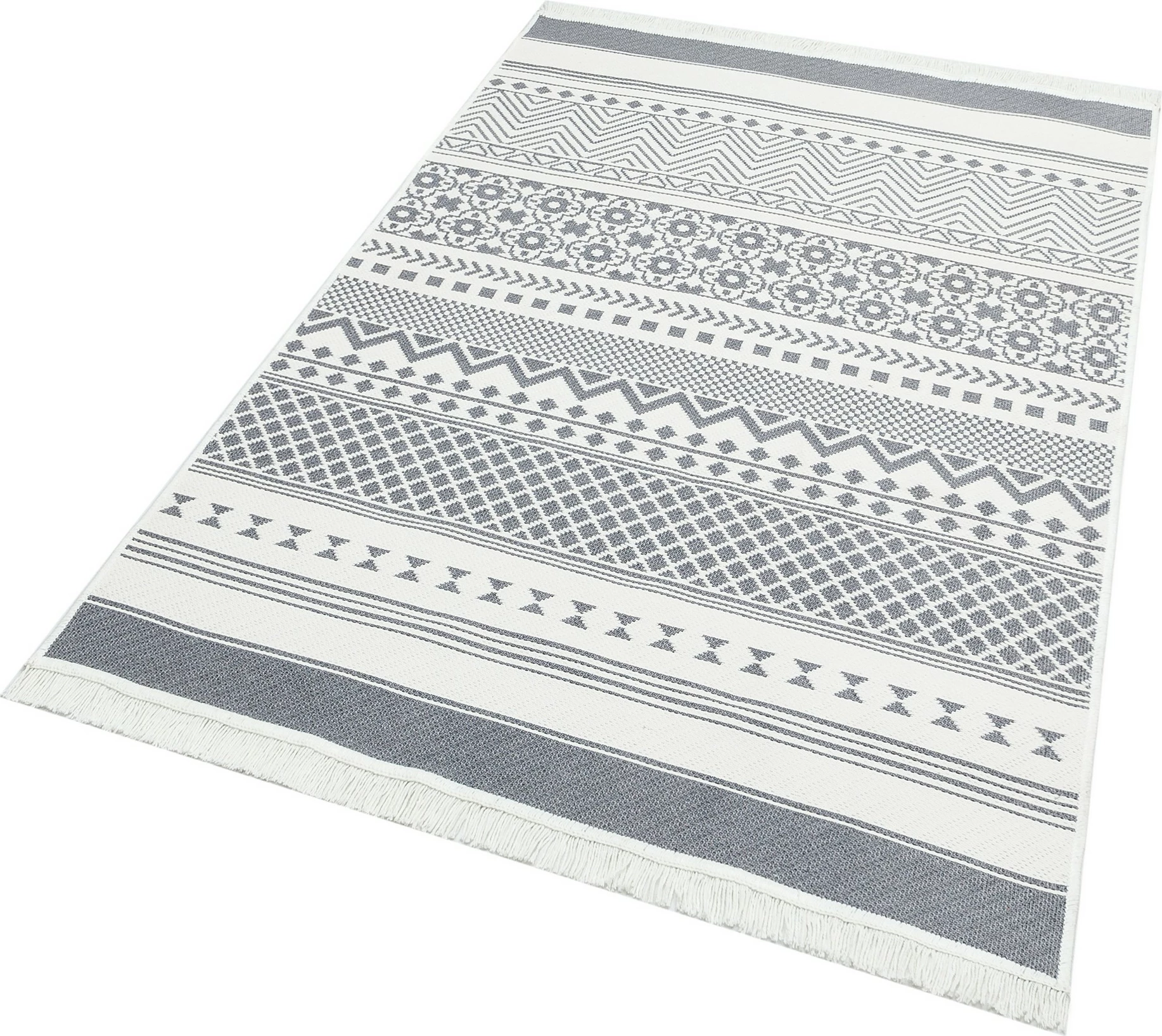 Qilim pambuku, gri dhe bardhë, 80x150cm, Conceptum Hypnose Ar 07