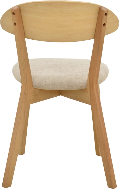 Karrige ngrënieje Canon, dru natyral, stof gri-bezhë, 43x43x79.5cm, set 2 copë